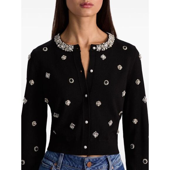 Alice+Olivia Women Dollie Wool Cardigan - Picture 4 of 5